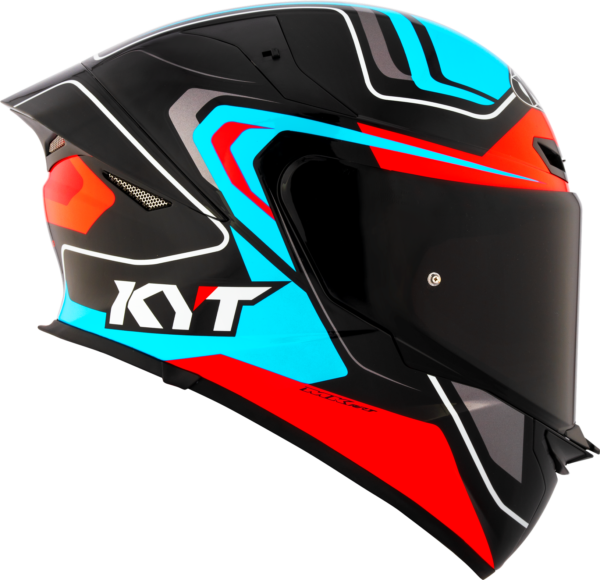 KYT TT-Revo Overtech Black Fuxia Gloss Helmet - Image 5