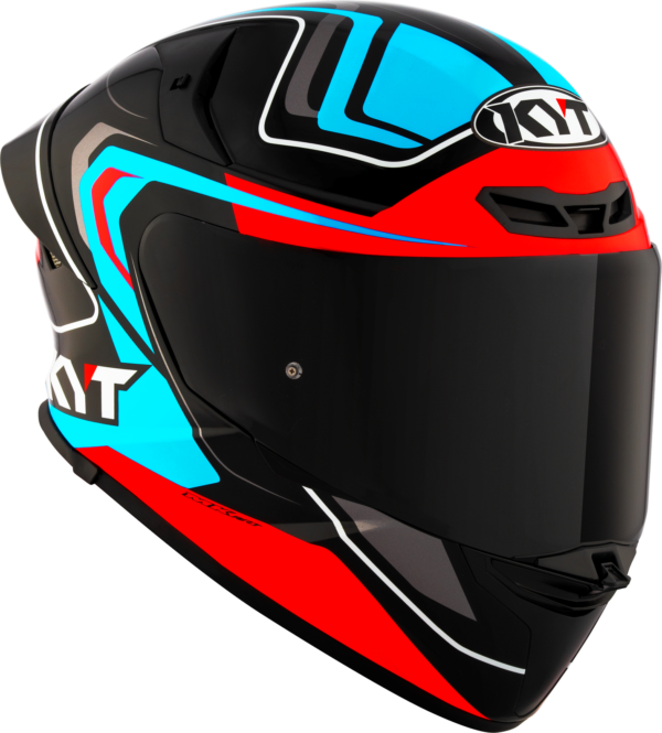 KYT TT-Revo Overtech Black Fuxia Gloss Helmet - Image 4