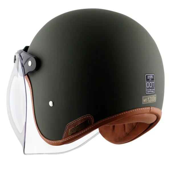 Axor Retro Jet Dull Battle Green Helmet - Image 9