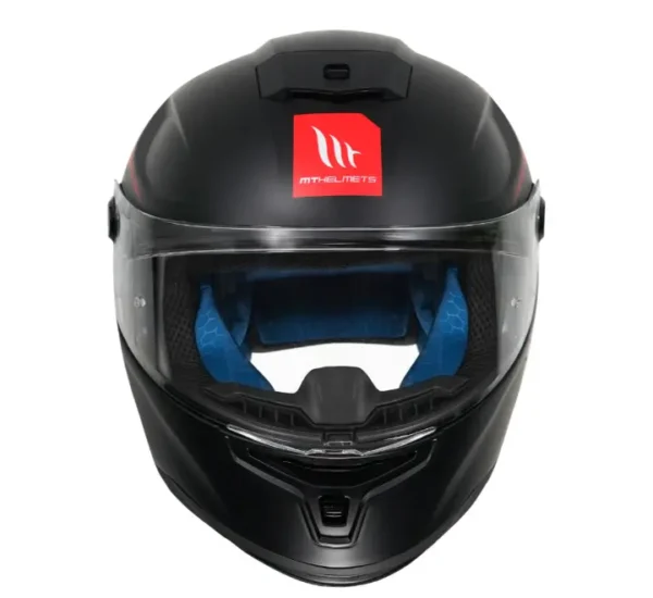 MT Hummer B Solid Matt Black A1 Helmet - Image 3