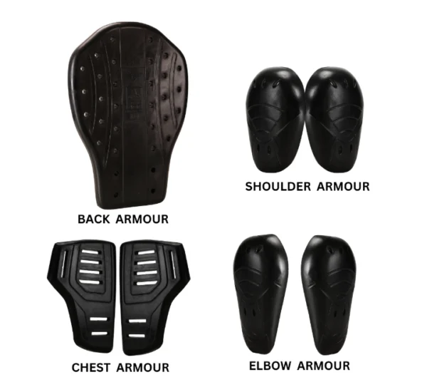 Riding Jacket Protector Set (Spine,Chest,Shoulder & Elbow Armour)