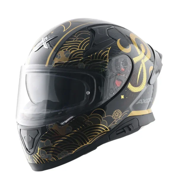 AXOR Apex Infinity Full Face Helmet – Black Gold Edition