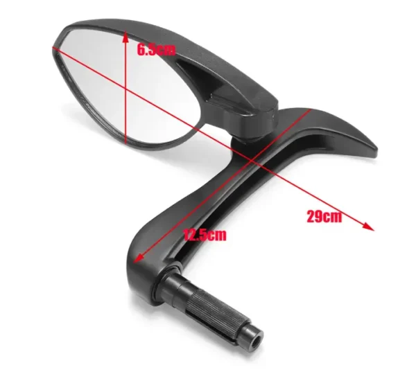 Motorcycle Handle Bar End Rearview Mirrors + Lever Guard - Image 12
