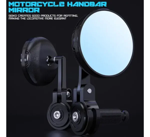 Slim Bar End Anti Glare Rear View Mirrors Foldable - Image 5