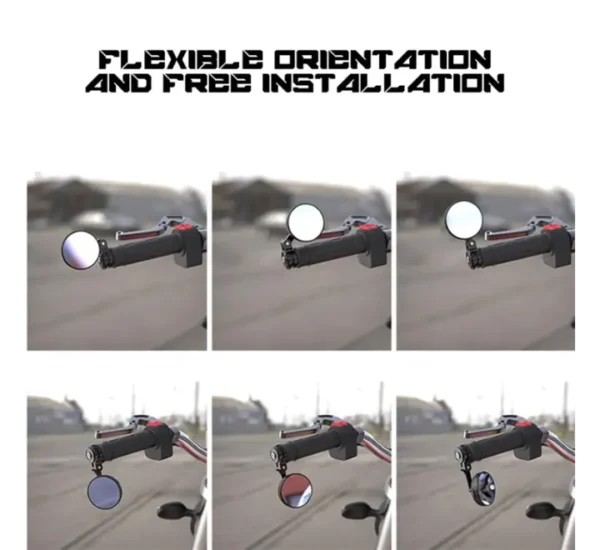 Slim Bar End Anti Glare Rear View Mirrors Foldable - Image 7