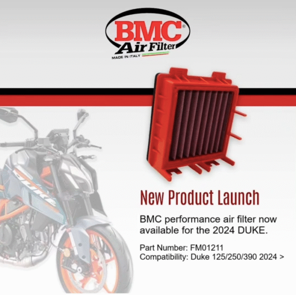 BMC Air Filter For Duke 125/250/390 Gen 3 (FM01211) - Image 3