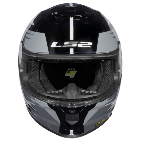 LS2 FF320 Stream II Meteor Helmet - Gloss Black & Grey - Image 2