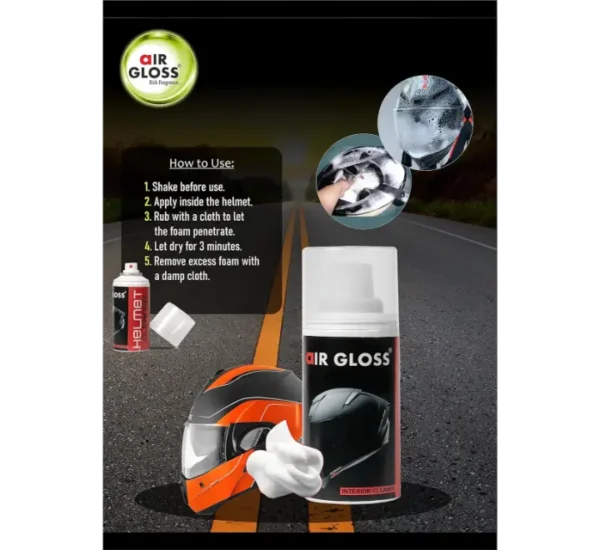 AIR GLOSS Helmet Cleaner (Foam Based) 150ML - Image 4