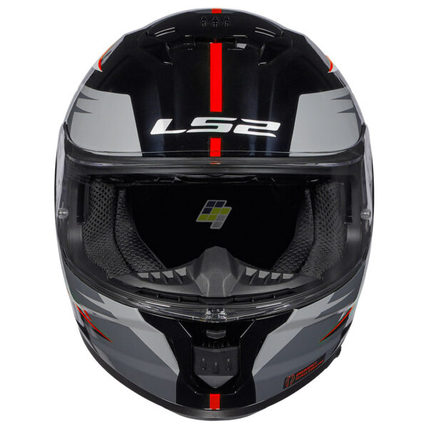 LS2 FF320 Stream II Meteor Helmet - Gloss Black & Red - Image 2