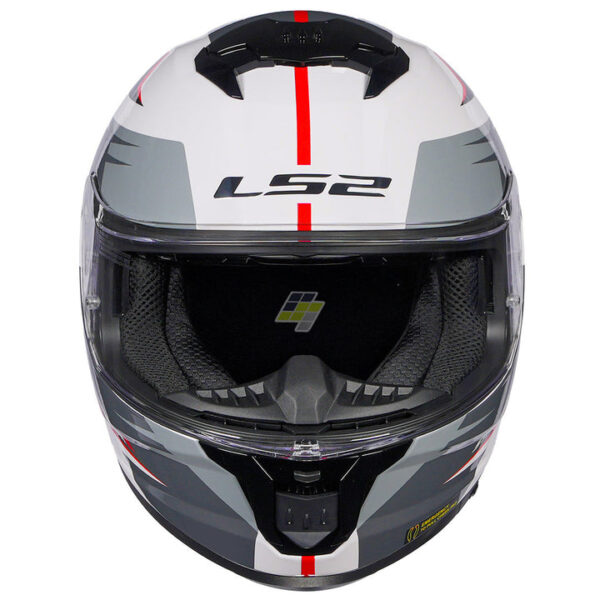 LS2 FF320 Stream II Meteor Helmet - Gloss White & Red - Image 2