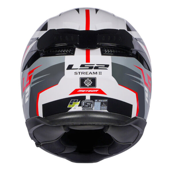 LS2 FF320 Stream II Meteor Helmet - Gloss White & Red - Image 4