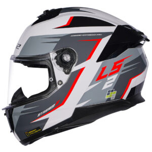 LS2 FF320 Stream II Meteor Helmet - Gloss White & Red