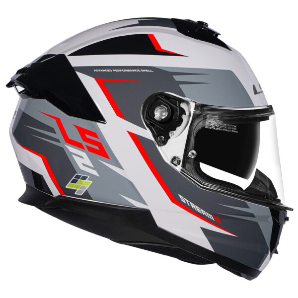 LS2 FF320 Stream II Meteor Helmet - Gloss White & Red - Image 3