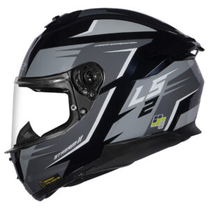 LS2 FF320 Stream II Meteor Helmet - Gloss Black & Grey