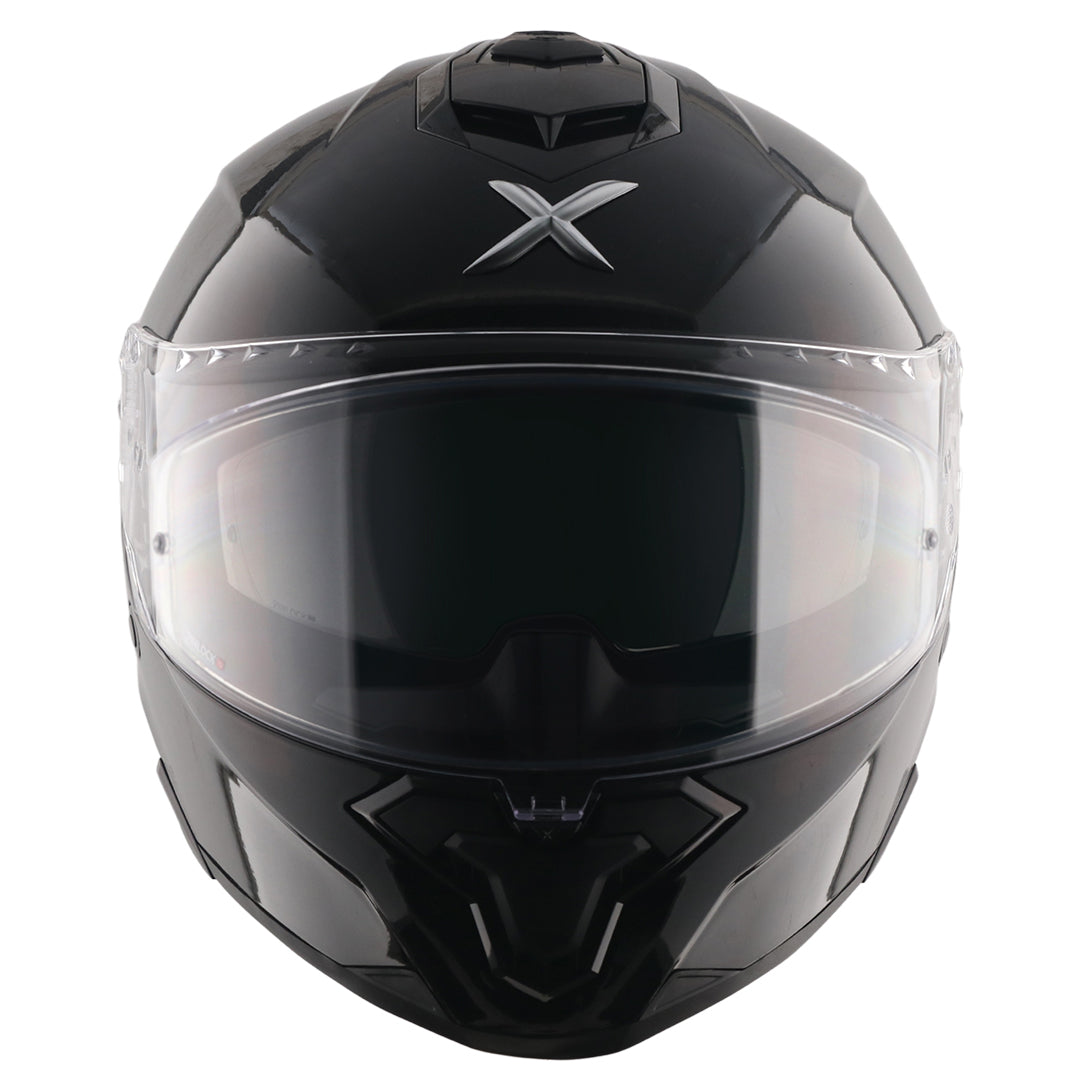 AXOR Brutale Solid Black Dual Spoiler Helmet - Image 3