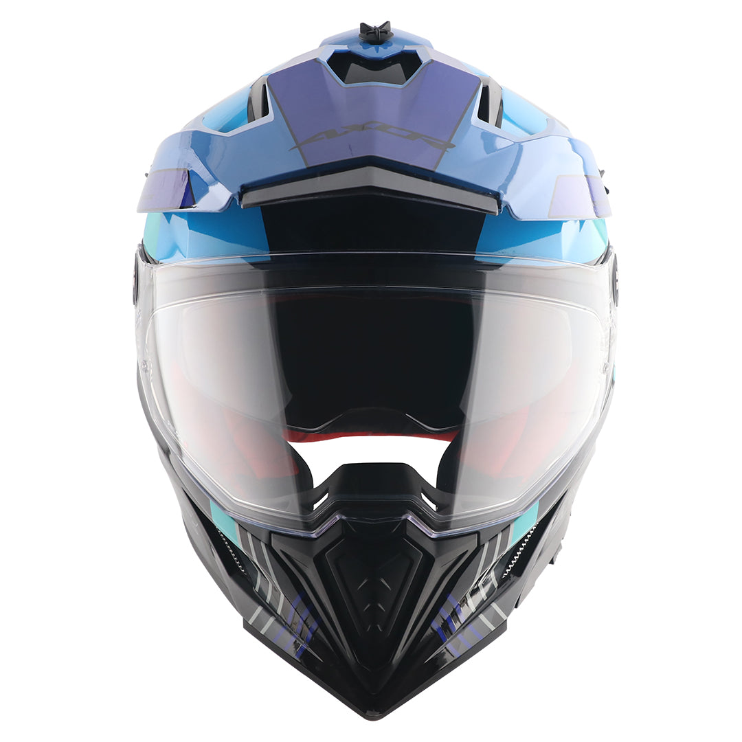 AXOR X-Cross Dual Visor Gambling Helmet - Image 3