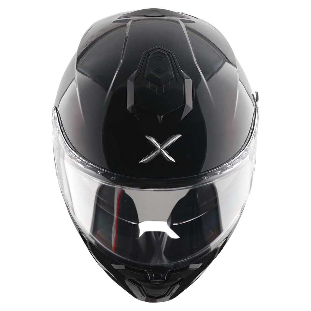 AXOR Brutale Solid Black Dual Spoiler Helmet - Image 6