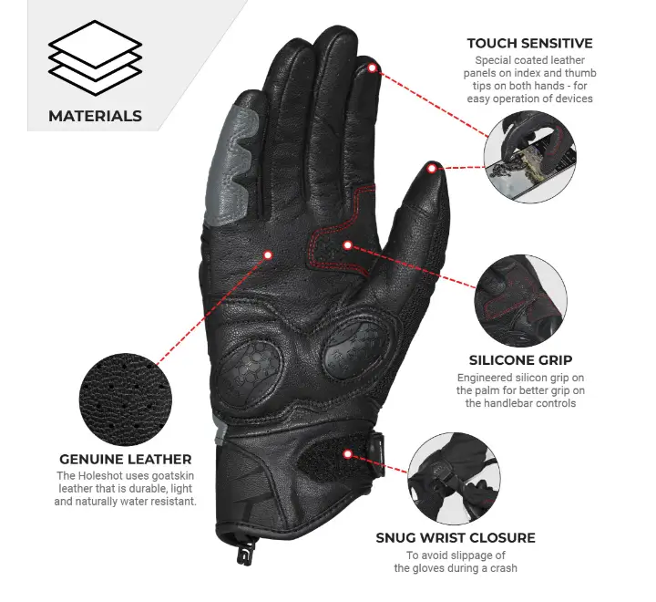 VIATERRA HOLESHOT – SHORT MOTORCYCLE RIDING GLOVES - Image 7