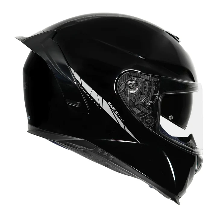 AXXIS EAGLE SOLID GLOSS BLACK HELMET - Image 3