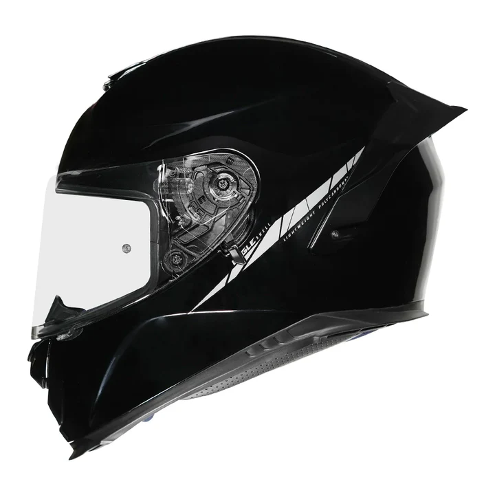 AXXIS EAGLE SOLID GLOSS BLACK HELMET - Image 2