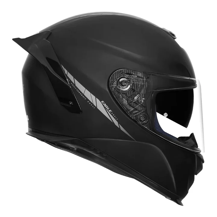 AXXIS EAGLE SOLID MATT BLACK HELMET - Image 3