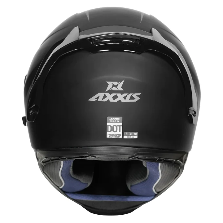 AXXIS EAGLE SOLID MATT BLACK HELMET - Image 5