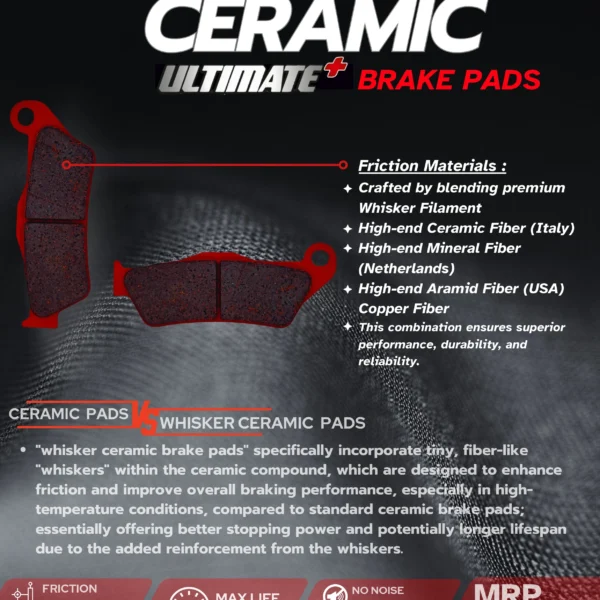 Ngage Whisker Ceramic Ultimate Plus Brake Pad HB087