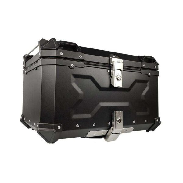 45L Black Aluminum Waterproof Motorcycle Top Box