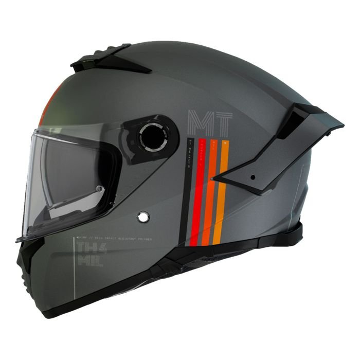 MT Thunder 4 SV Mil C2 Gloss Grey Helmet