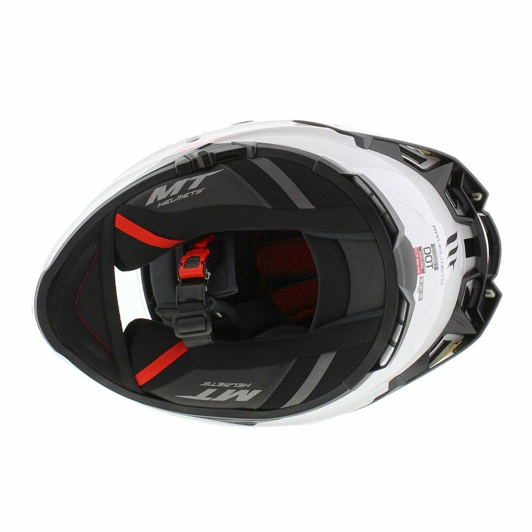 MT Thunder 4 SV Solid Gloss Pearl White Helmet - Image 6