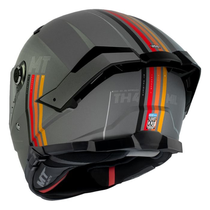 MT Thunder 4 SV Mil C2 Gloss Grey Helmet - Image 5