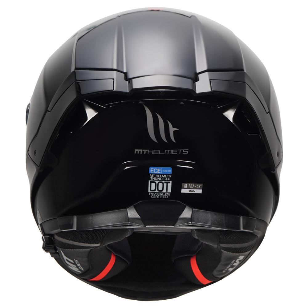 MT Thunder 4 SV Solid A1 Gloss Black Helmet - Image 4