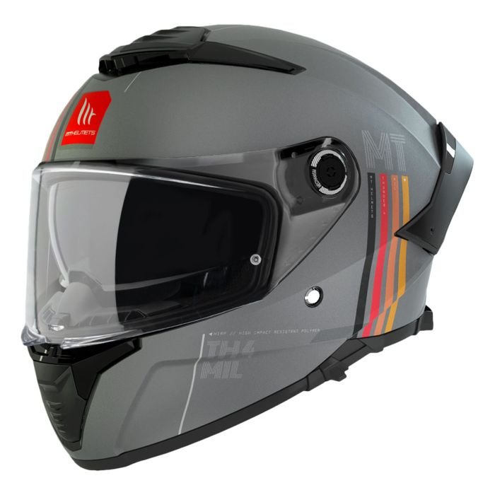 MT Thunder 4 SV Mil C2 Gloss Grey Helmet - Image 2