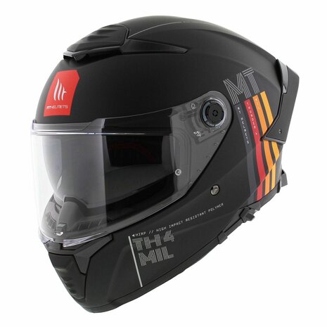 MT Thunder 4 SV Mil A11 Gloss Black Helmet - Image 2
