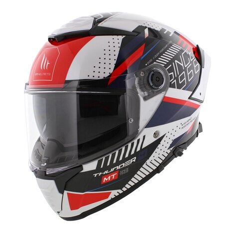 MT Thunder 4 SV Luminence A7 Gloss White Helmet - Image 2