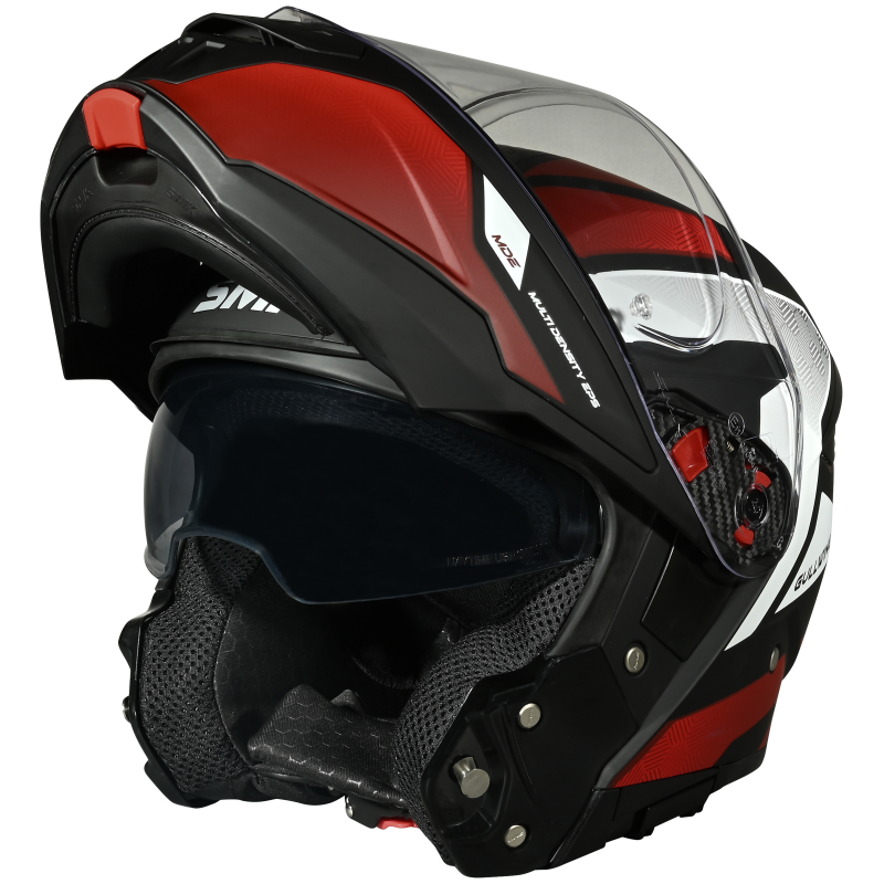 SMK Gullwing Sonic Gloss Black Red White Helmet GL231 - Image 5