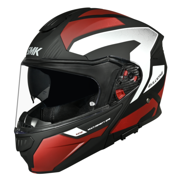 SMK Gullwing Sonic Gloss Black Red White Helmet GL231