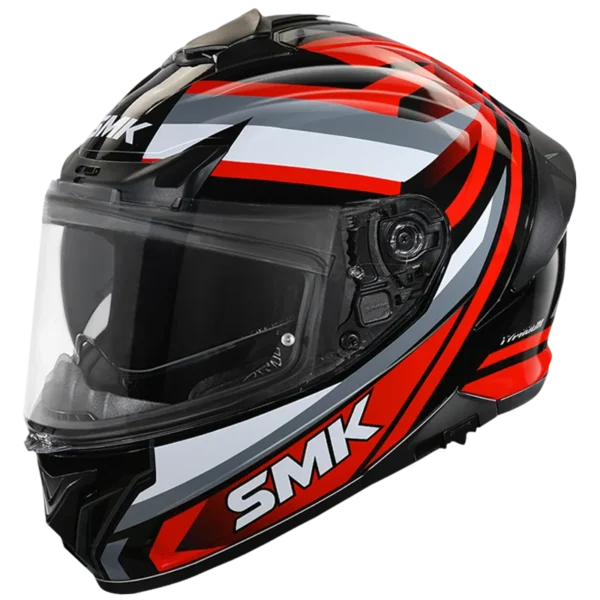 SMK TYPHOON FREERIDE GL236 BLACK GREY RED HELMET