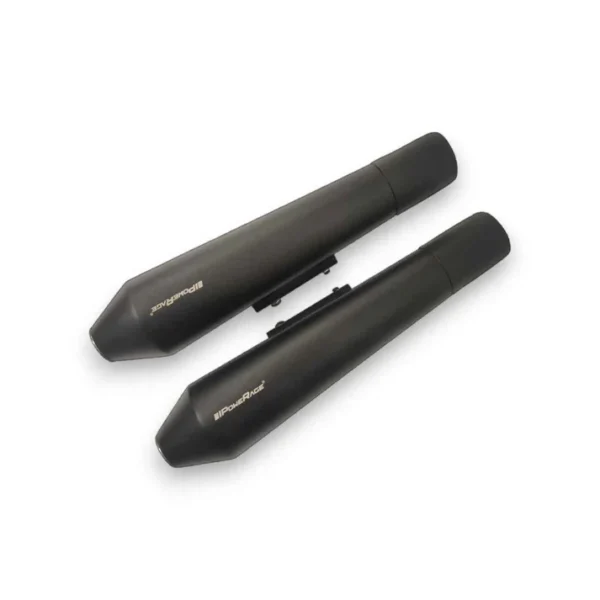 Powerage Slip-Ons Exhaust For RE 650 Twins Black - Short