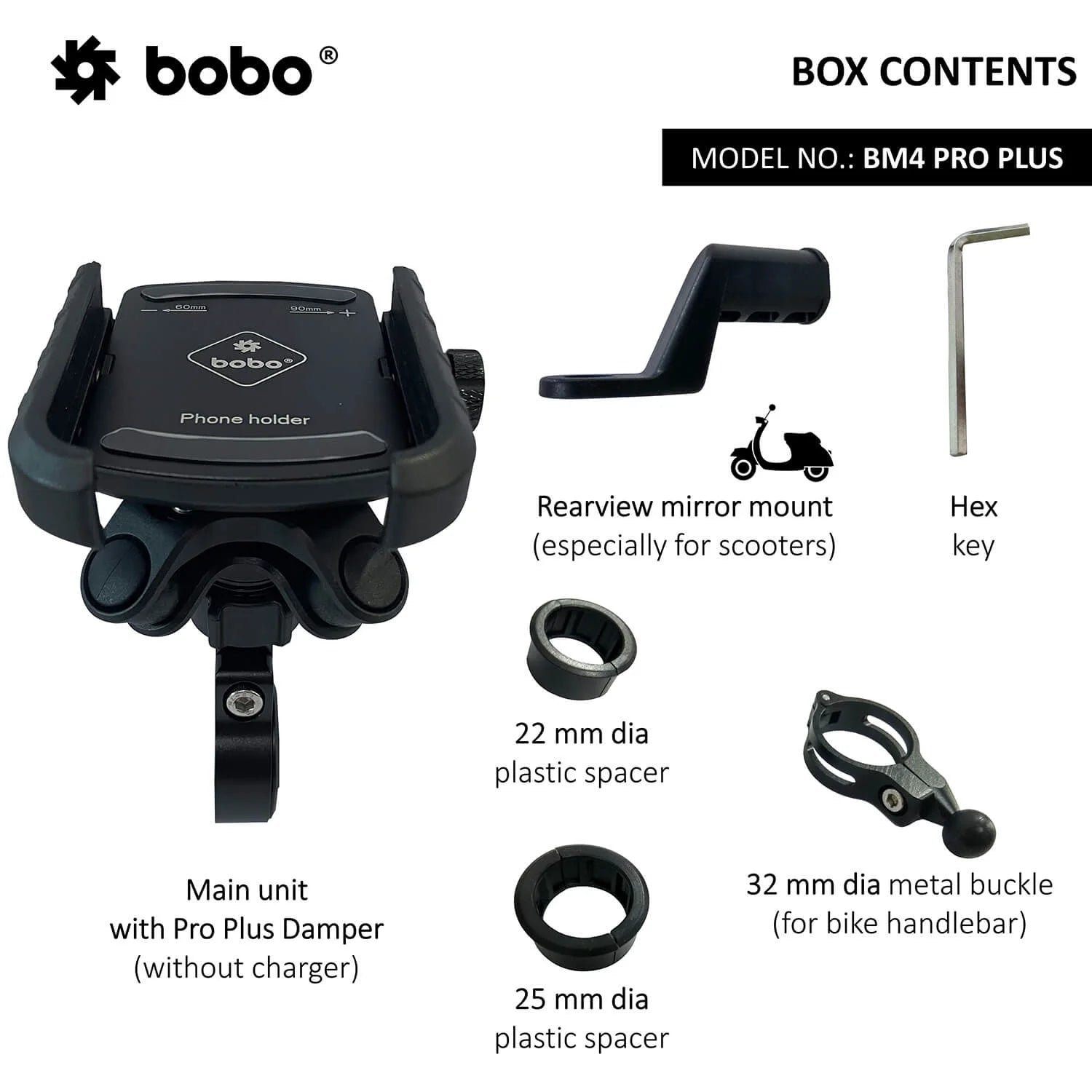 BOBO BM4 PRO PLUS Bike Phone Holder with PRO PLUS Vibration Damper - Image 3