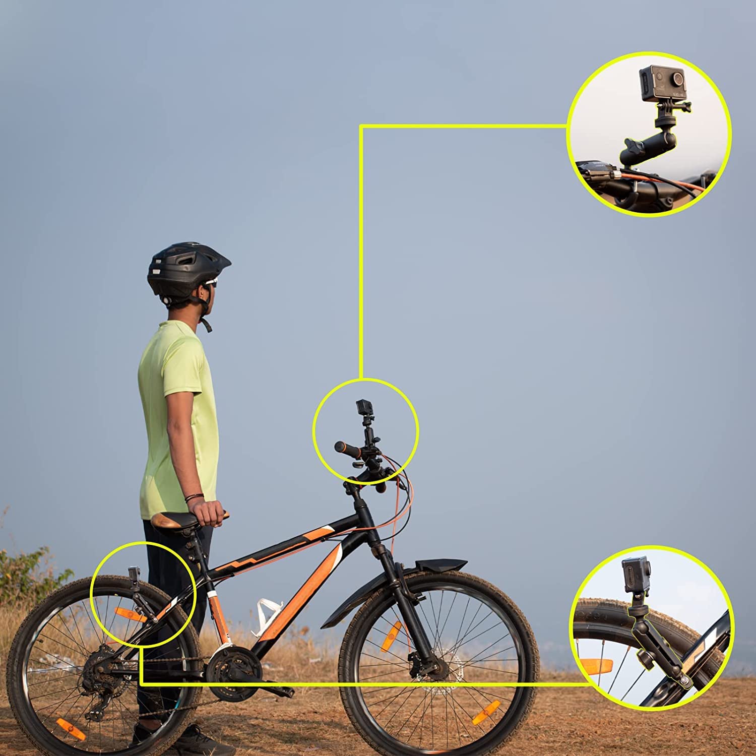 360°Motorcycle Bike Camera Holder Handlebar Mount Bracket - Image 3
