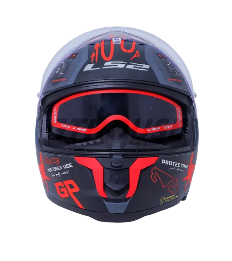 LS2 FF320 STREAM ll GP MATT GREY RED - Image 3