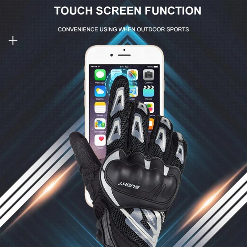 SUOMY SU11 Black Grey Motorcycle Protective Gloves - Image 4