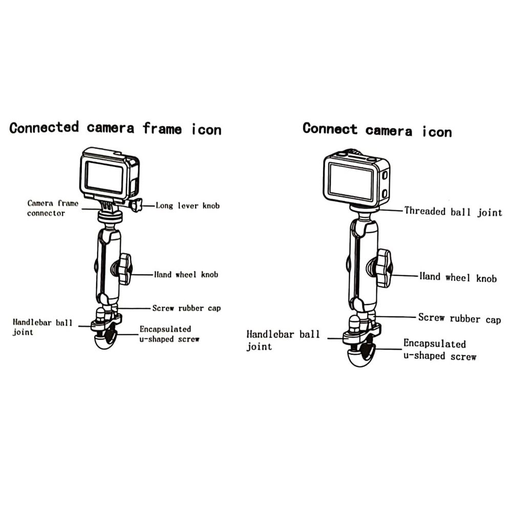 360°Motorcycle Bike Camera Holder Handlebar Mount Bracket - Image 5