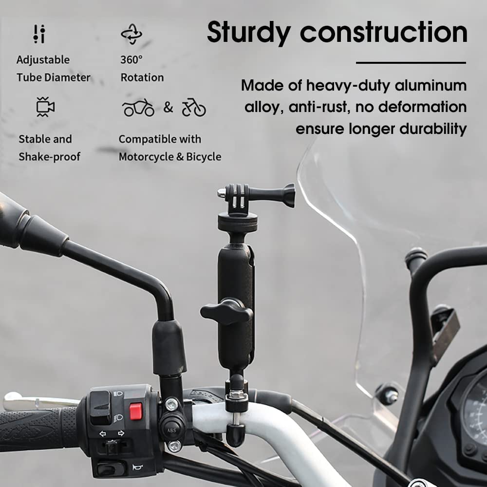 360°Motorcycle Bike Camera Holder Handlebar Mount Bracket - Image 6