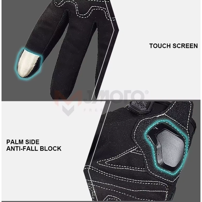SUOMY SU11 Black Grey Motorcycle Protective Gloves - Image 10
