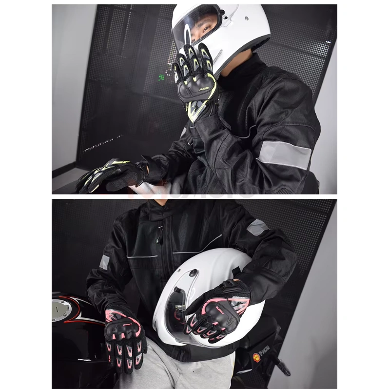 SUOMY SU11 Black Grey Motorcycle Protective Gloves - Image 12