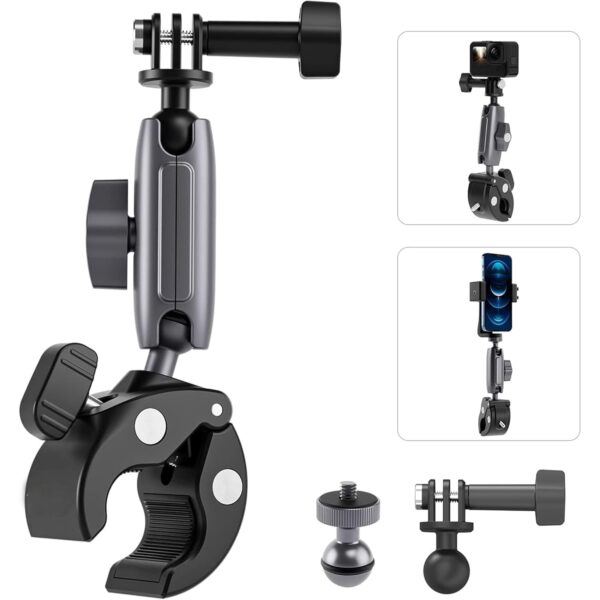 TELESIN Aluminum Alloy Universal Crab Handlebar Mount
