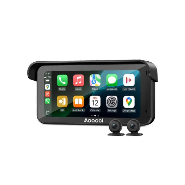 AOOCCI C6 Pro All-in-One Motorcycle Dash Cam with GPS & Anti-Theft