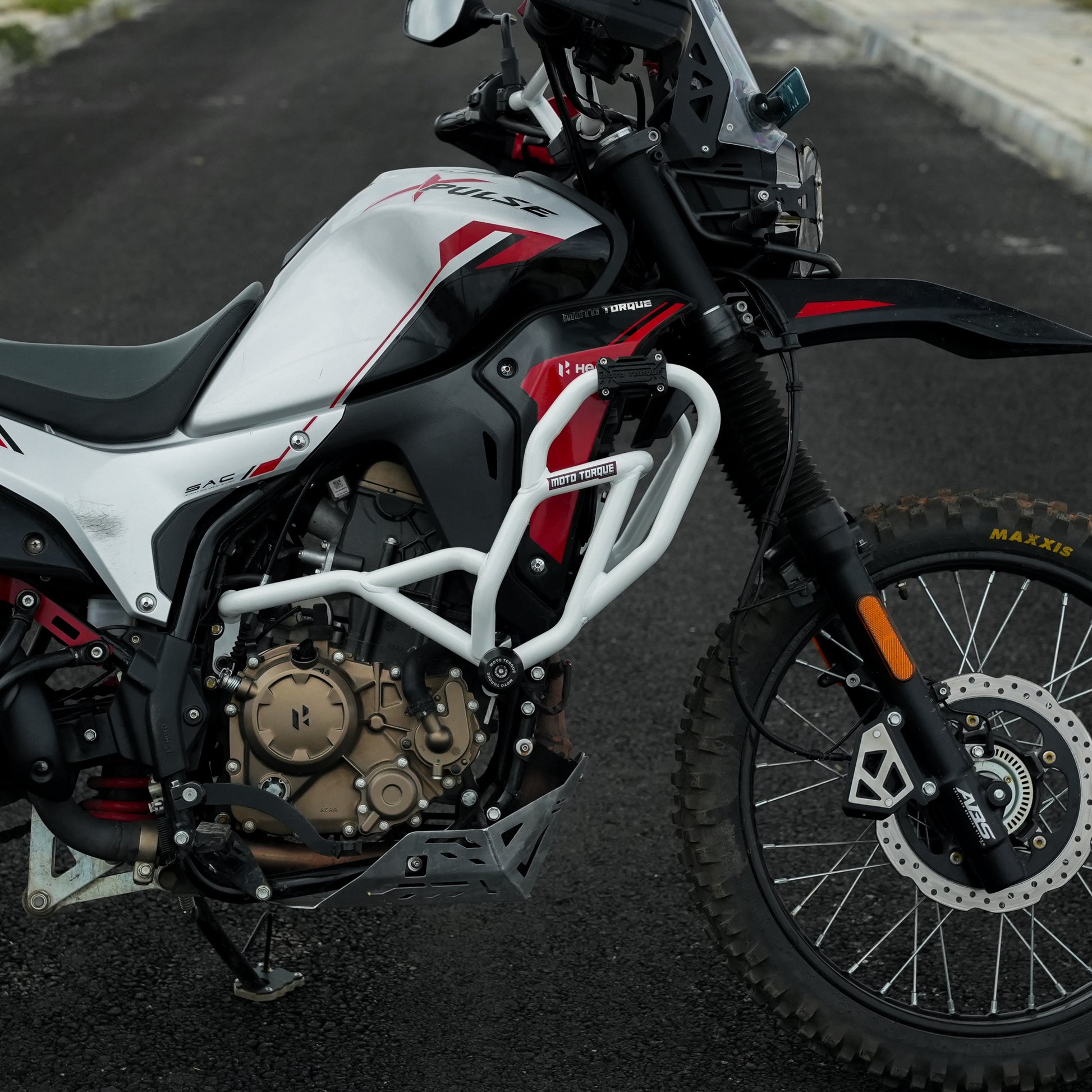 Moto Torque MAX PRO CRASH GUARD (WHITE) FOR XPULSE 210